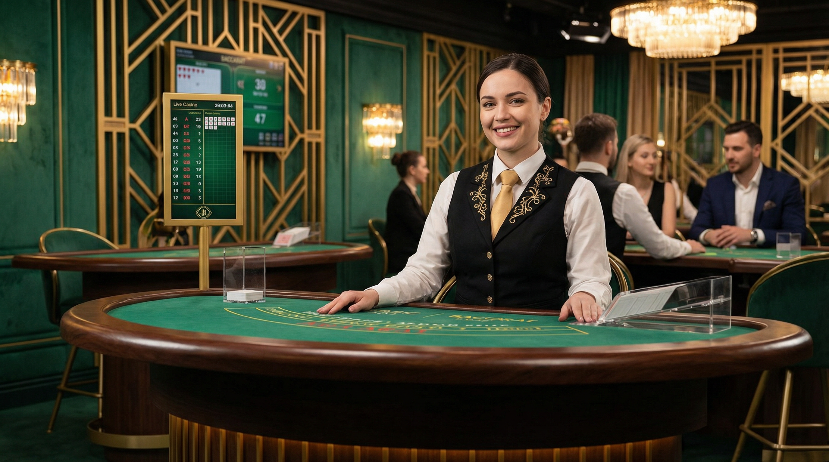 ดีลเลอร์สดบาคาร่าออนไลน์ในคาสิโนหรูหรา