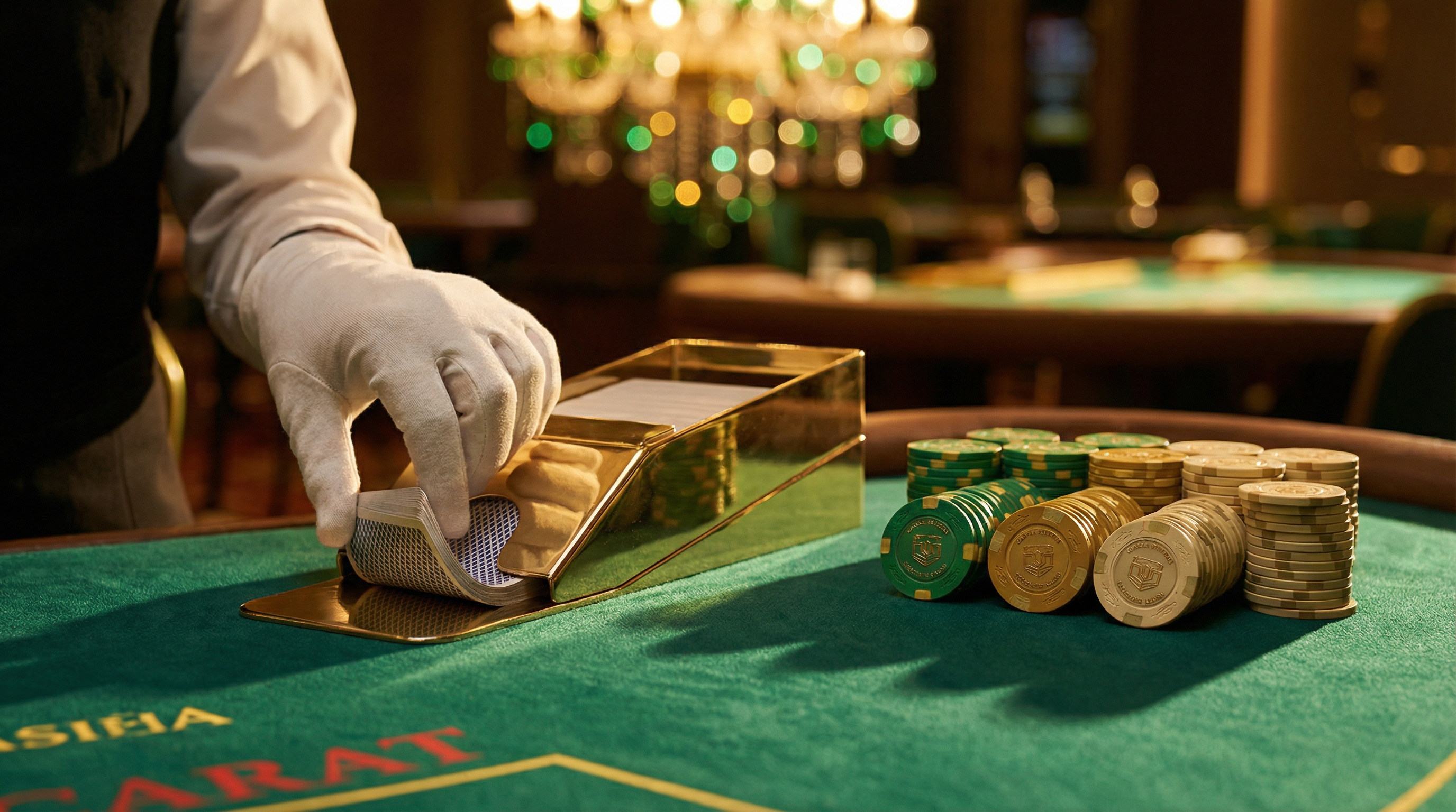 เทคนิคการเล่นบาคาร่า ดีลเลอร์แจกไพ่บนโต๊ะบาคาร่า